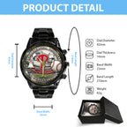 Philadelphia Phillies 142nd Anniversary Black Stainless Steel Watch – TANTN18481