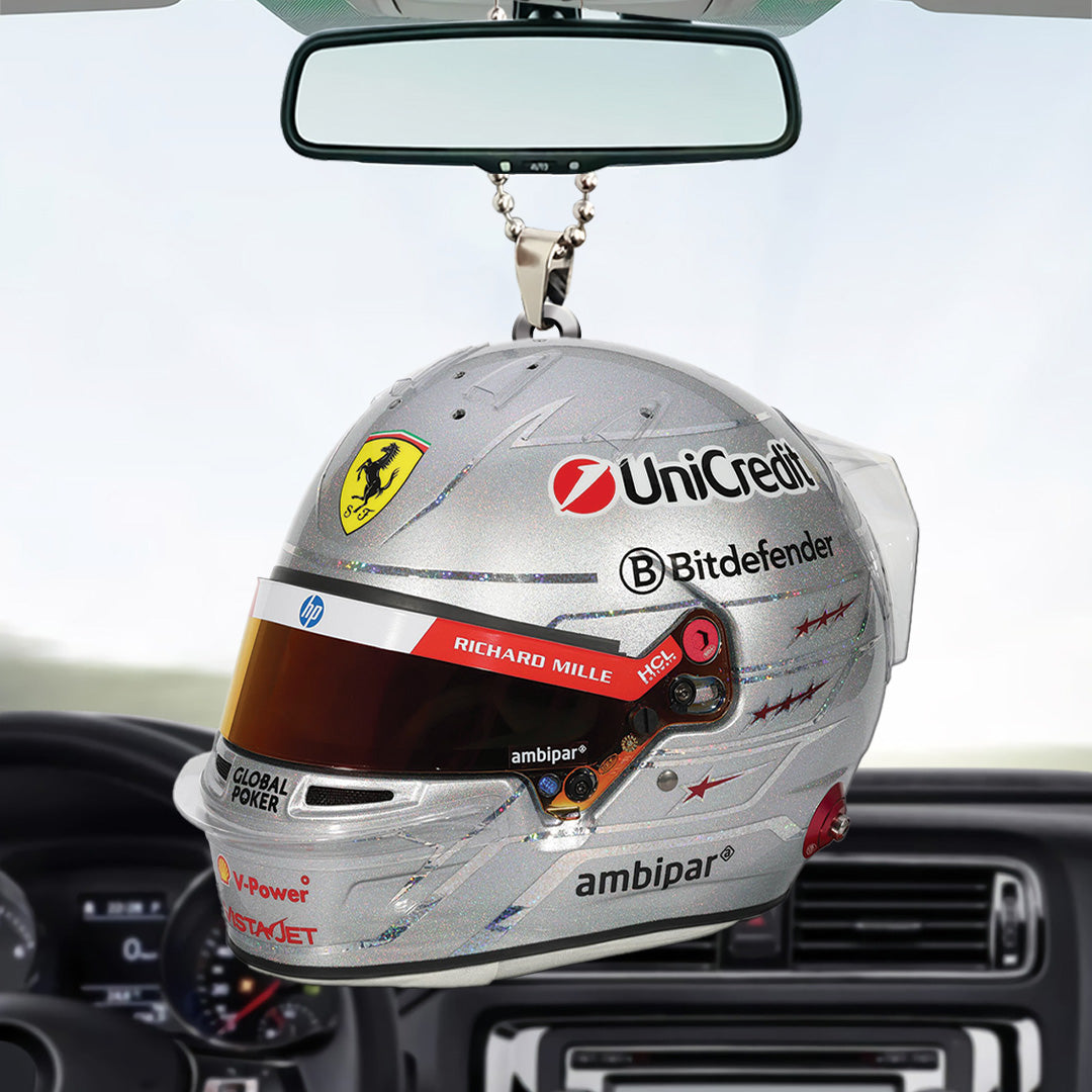 Scuderia Ferrari Las Vegas x Lewis Hamilton Custom shape 2-sided Acrylic Car Ornament – TANTN18809