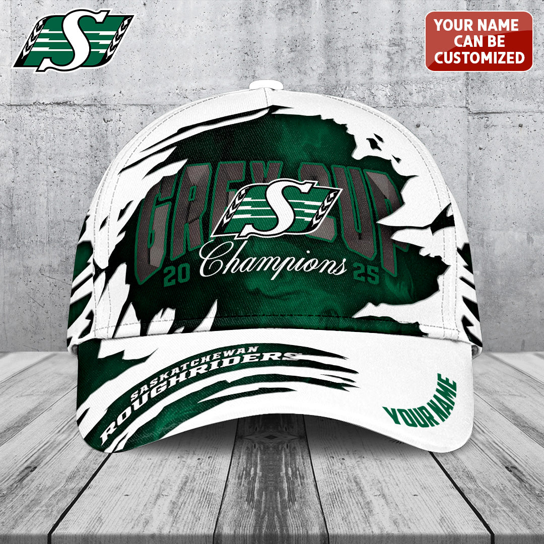 Personalized Saskatchewan Roughriders 2025 Grey Cup Champions Classic Cap – TANTN18812