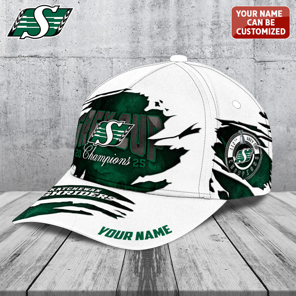 Personalized Saskatchewan Roughriders 2025 Grey Cup Champions Classic Cap – TANTN18812