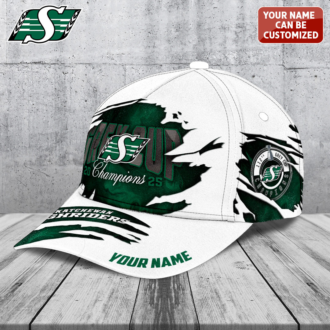 Personalized Saskatchewan Roughriders 2025 Grey Cup Champions Classic Cap – TANTN18812