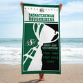 Saskatchewan Roughriders 2025 Grey Cup Champions Rectangle Beach Towel – TANTN18902