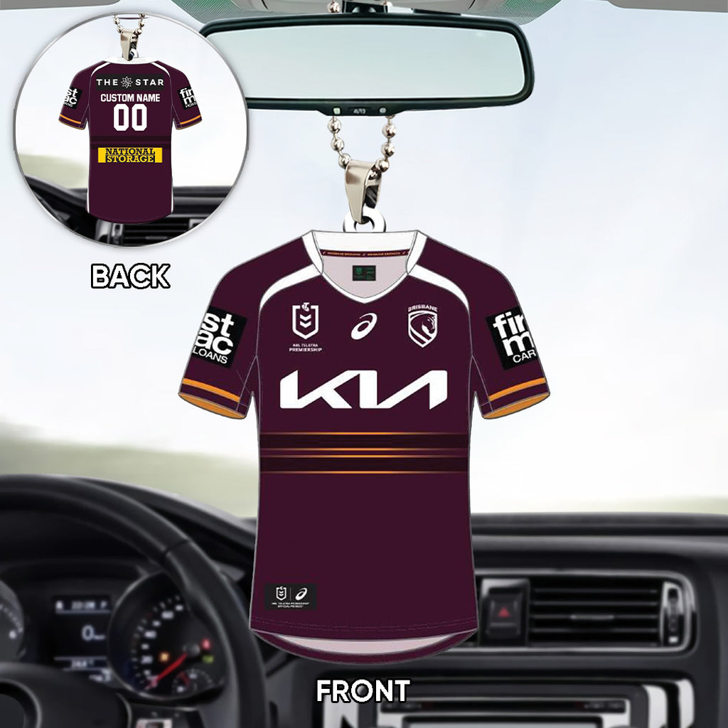 Personalized Brisbane Broncos 2026 Custom shape 2-sided Acrylic Car Ornament – TANTN18936