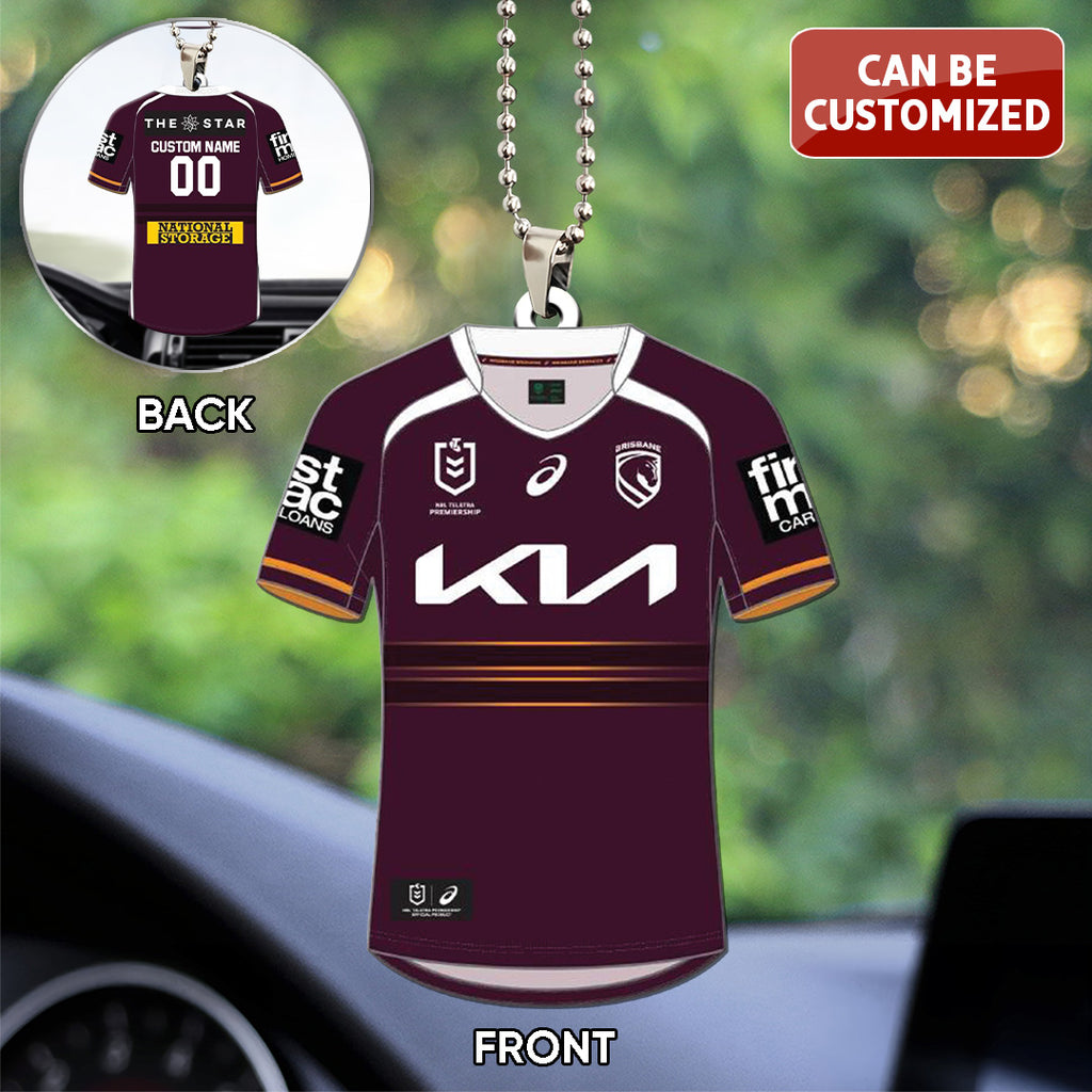 Personalized Brisbane Broncos 2026 Custom shape 2-sided Acrylic Car Ornament – TANTN18936