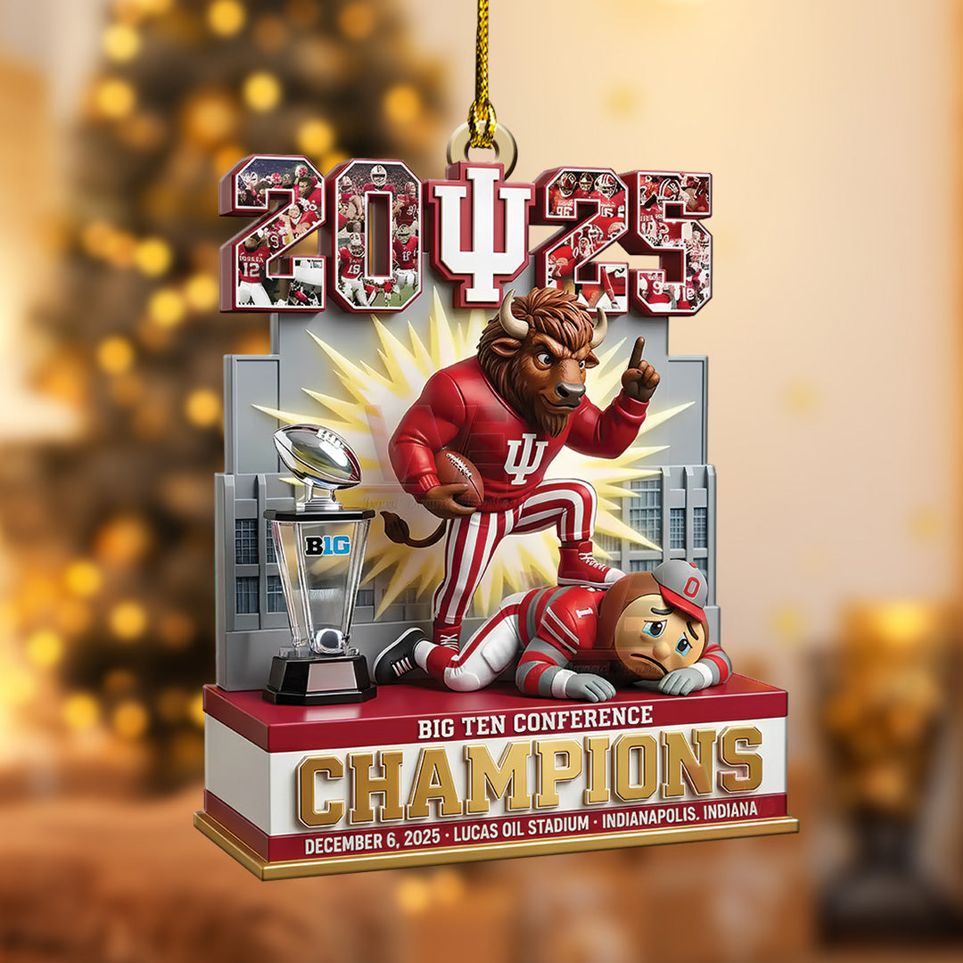 4PCS Indiana Hoosiers Football Custom Shape 2-Side Printed Acrylic Ornament – TANTN19260