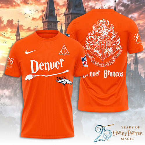 Denver Broncos x Harry Potter 25 Years of Magic 3D Apparel – TANTN19526