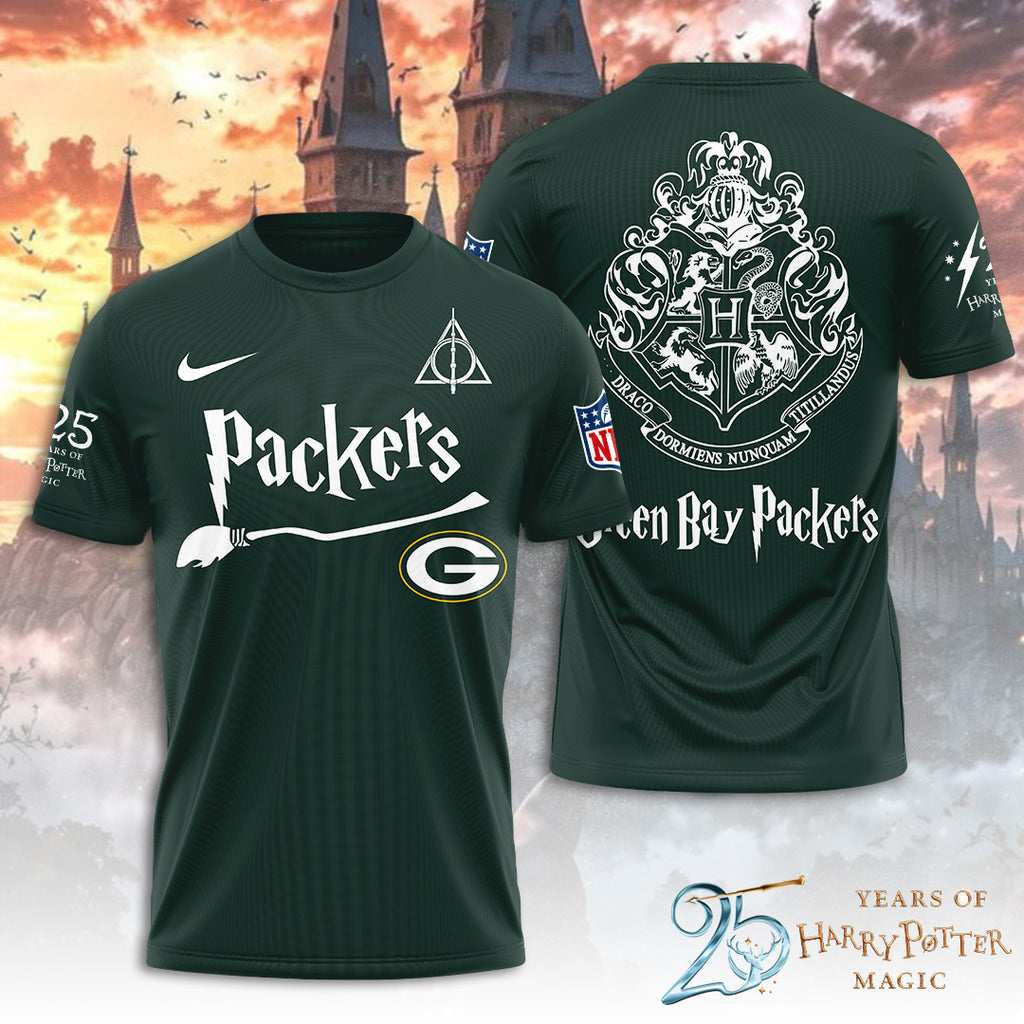 Green Bay Packers x Harry Potter 25 Years of Magic 3D Apparel – TANTN19528