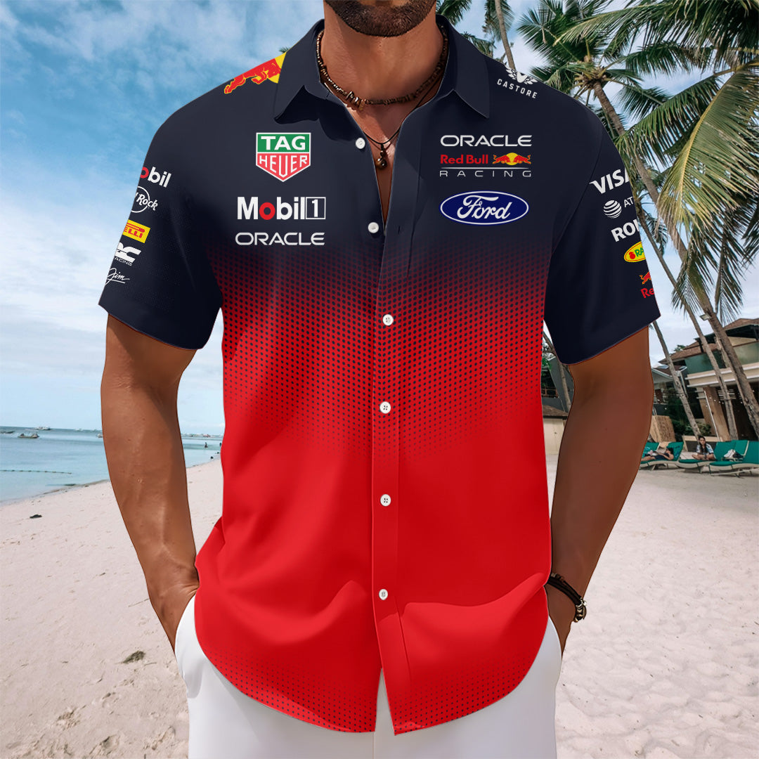 Red Bull Racing x Max Verstappen Short Sleeve Button-Down Shirt – TANTN19872