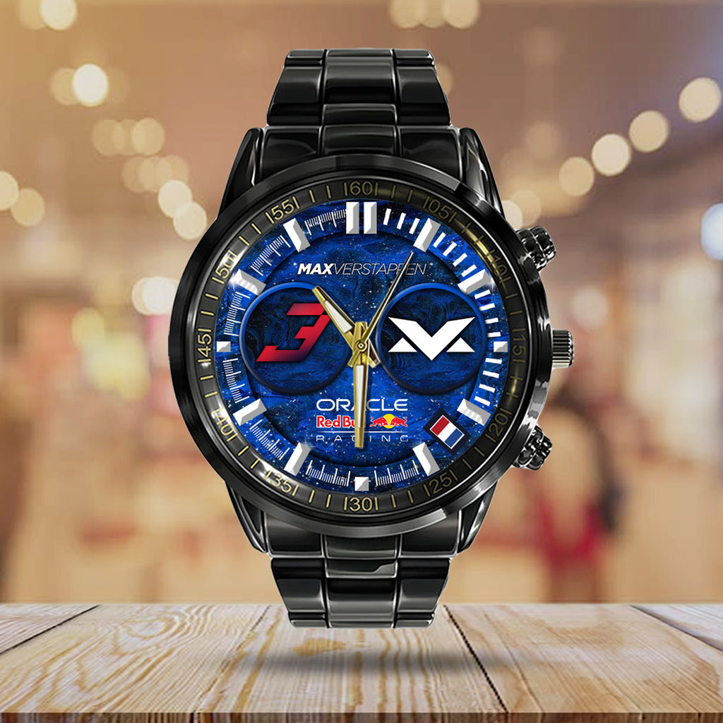 Red Bull Racing x Max Verstappen Black Stainless Steel Watch – TANTN19918