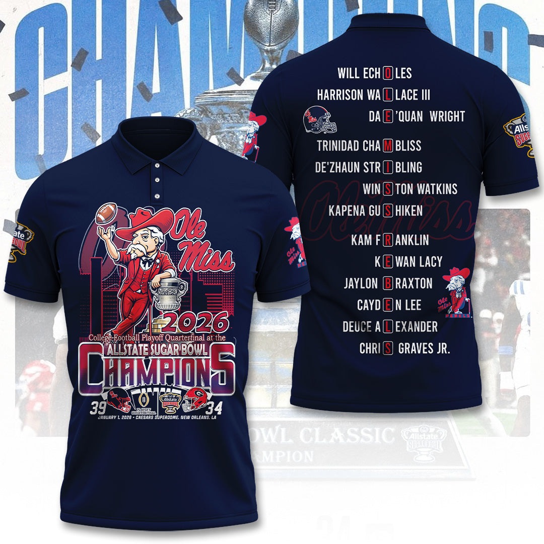 Ole Miss Rebels Football 3D Apparel – TANTN19923