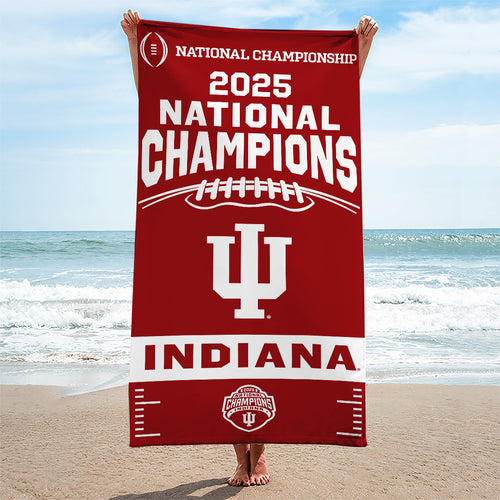 Indiana Hoosiers Football 2025 National Champions Rectangle Beach Towel – TANTN20148