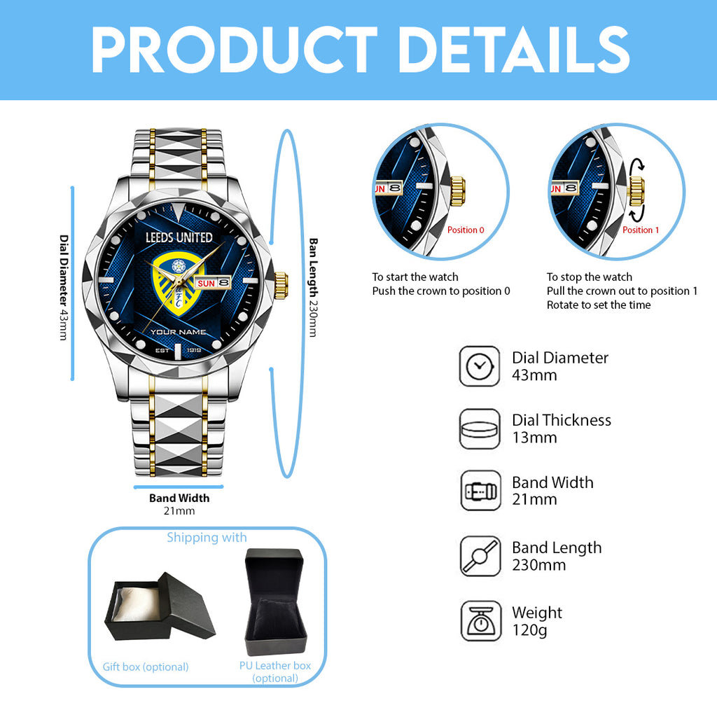 Personalized Leeds United Alloy Luxury Quartz Watch – TANTN20263