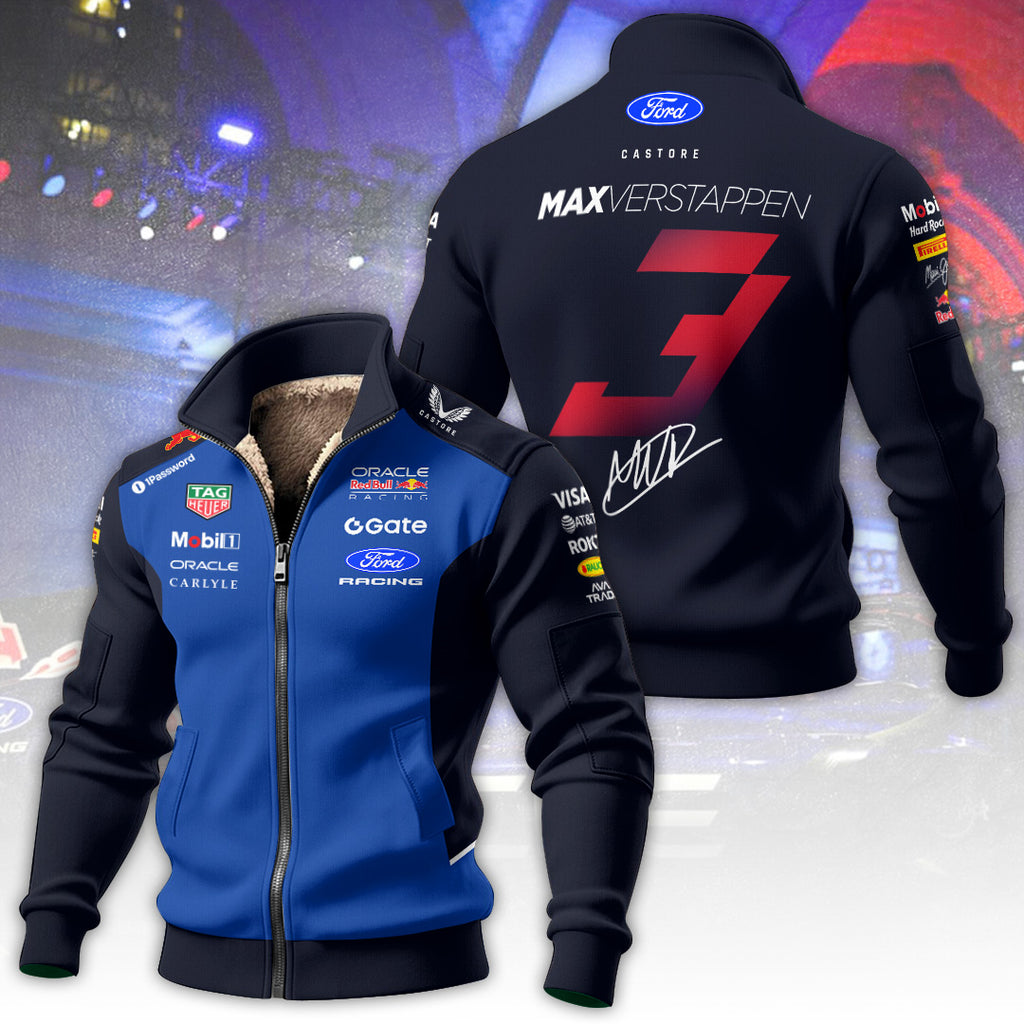 Red Bull Racing x Max Verstappen 2026 Thick Knit Fleece Jacket – TANTN20355