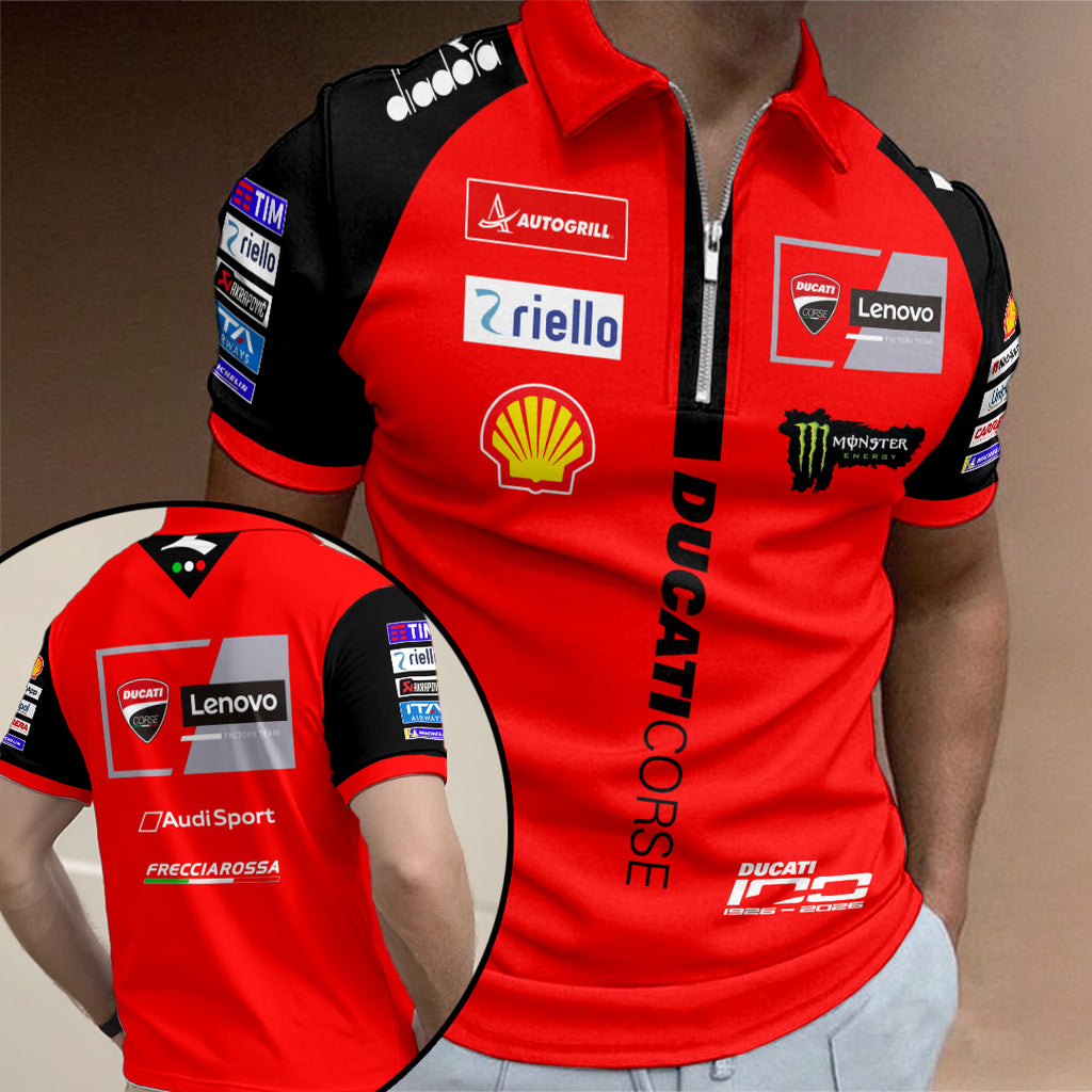 Ducati Lenovo Team 2026 Zip Polo Shirt – TANTN20419