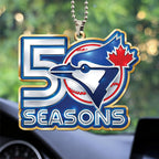 Toronto Blue Jays 50th Anniversary Custom shape 2-sided Acrylic Car Ornament – TANTN20490