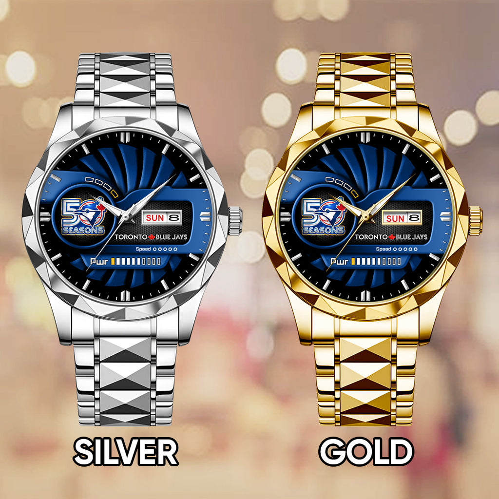 Toronto Blue Jays 50th Anniversary Alloy Luxury Quartz Watch – TANTN20543