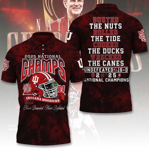 Indiana Hoosiers Football 2025 National Champions 3D Apparel – TANTN20575