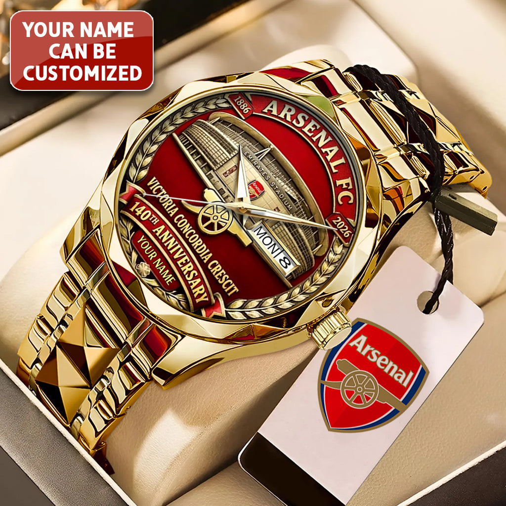 Personalized Arsenal FC 140th Anniversary Alloy Luxury Quartz Watch – TANTN20760