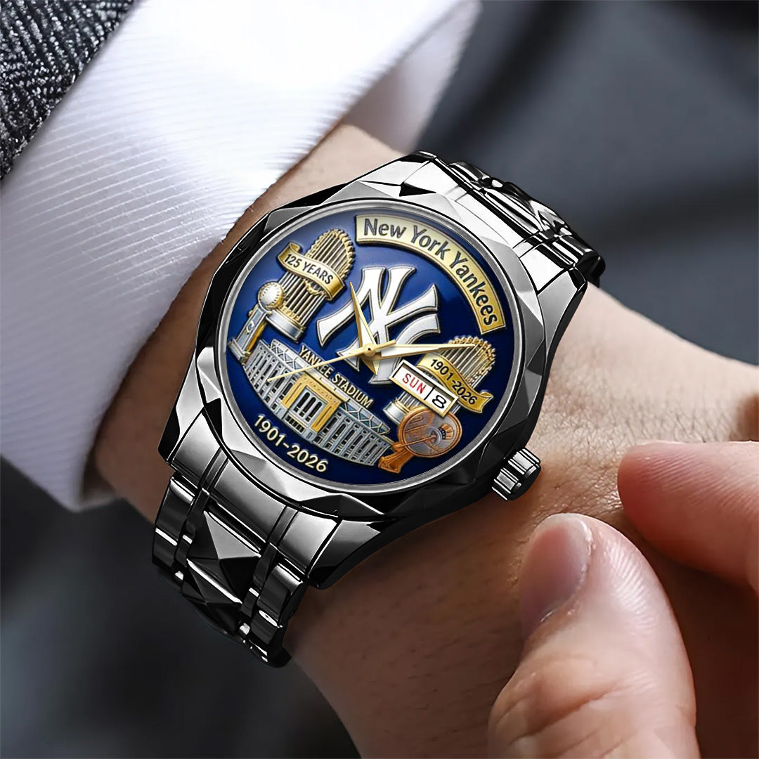 New York Yankees 125th Anniversary 2026 Alloy Luxury Quartz Watch – TANTN20866
