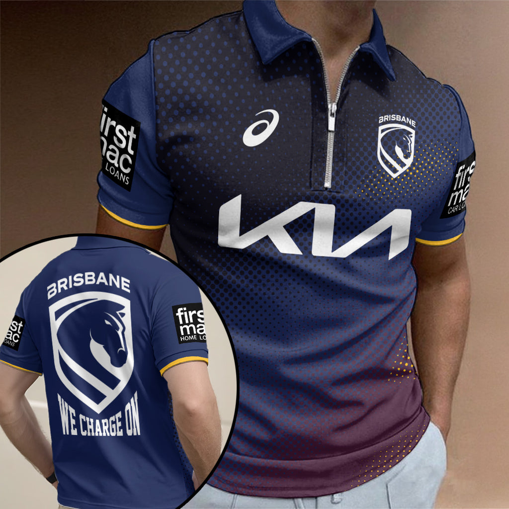Brisbane Broncos 2026 Zip Polo Shirt – TANTN20873