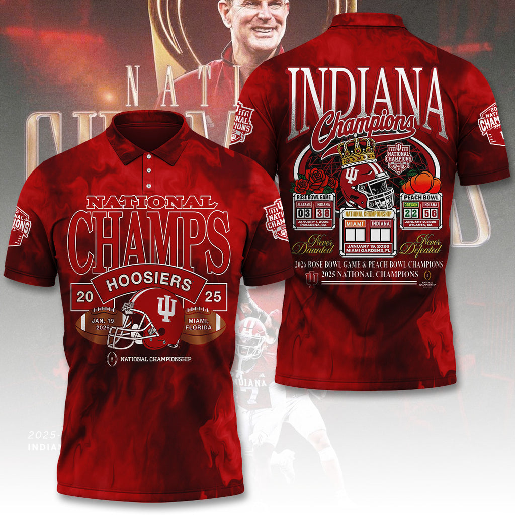 Indiana Hoosiers Football 2025 National Champions 3D Apparel – TANTN20879
