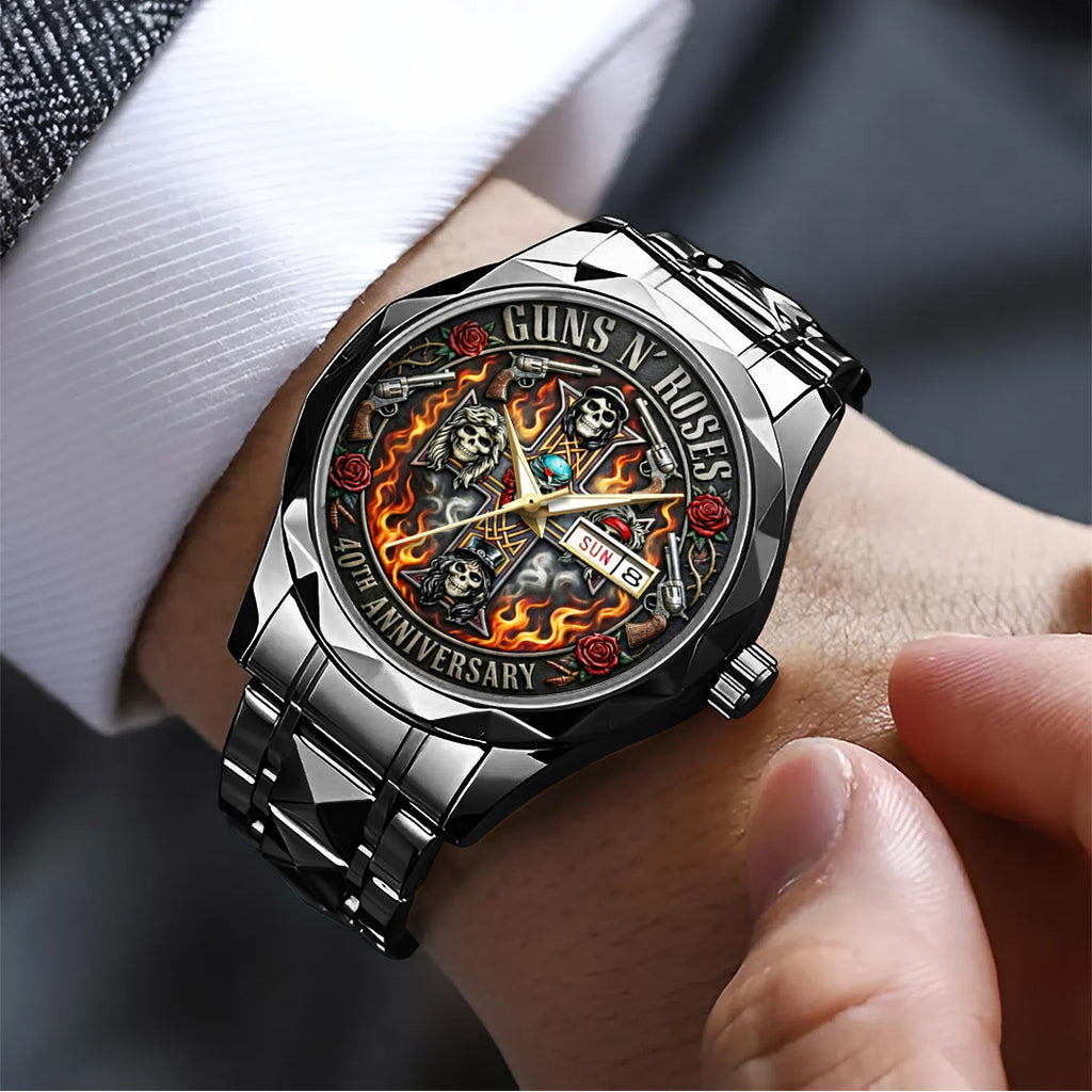 Guns N' Roses 40th Anniversary Alloy Luxury Quartz Watch – TANTN20912