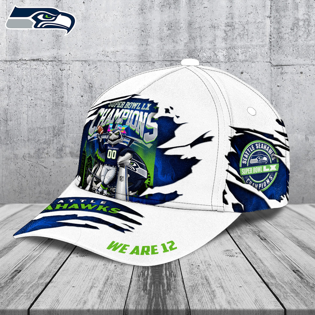 Seattle Seahawks 2025 Super Bowl LX Champions Classic Cap – TANTN21066