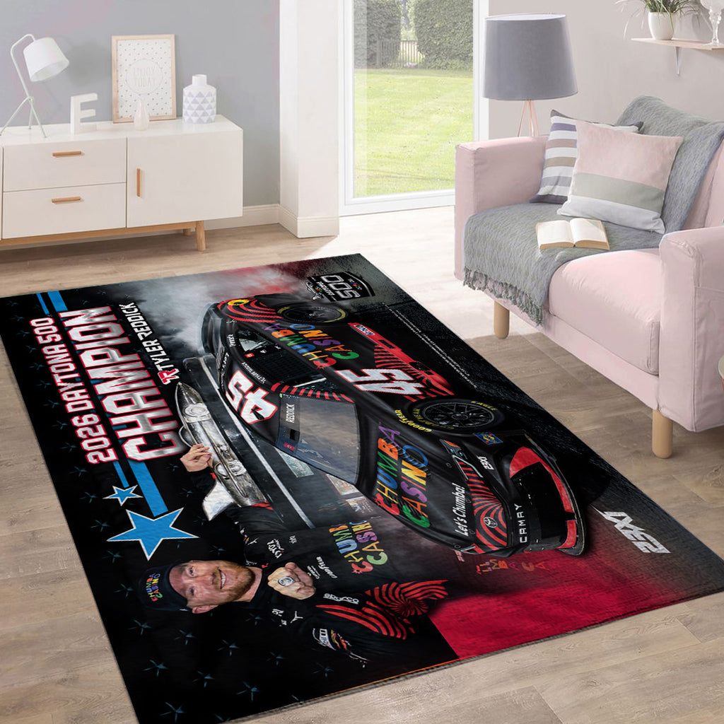 Tyler Reddick 2026 Daytona 500 Champion Rectangular Rug – TANTN21133