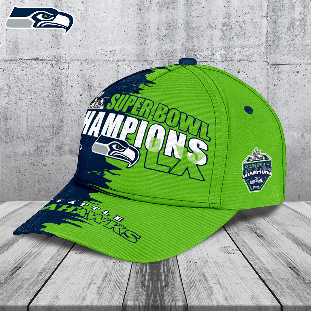 Seattle Seahawks 2025 Super Bowl LX Champions Classic Cap – TANTN21147