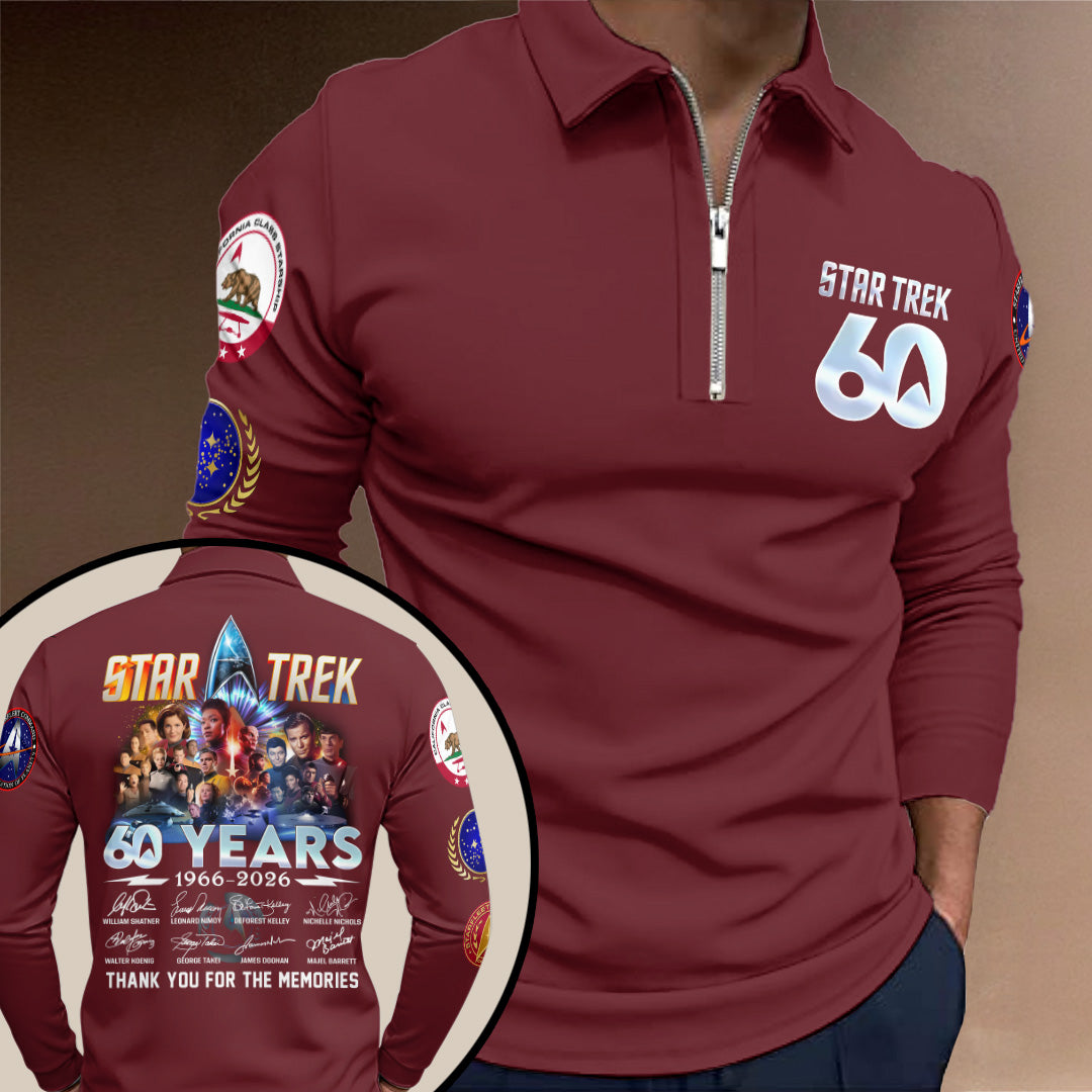 Star Trek 60th Anniversary Zip Polo Shirt – TANTN21159