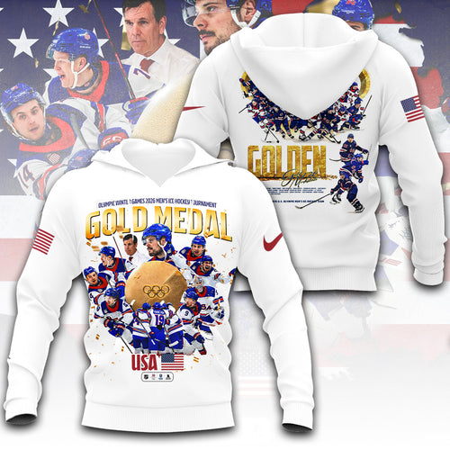 USA Men's Hockey 2026 Winter Olympics Gold Medal 3D Apparel – TANTN21163