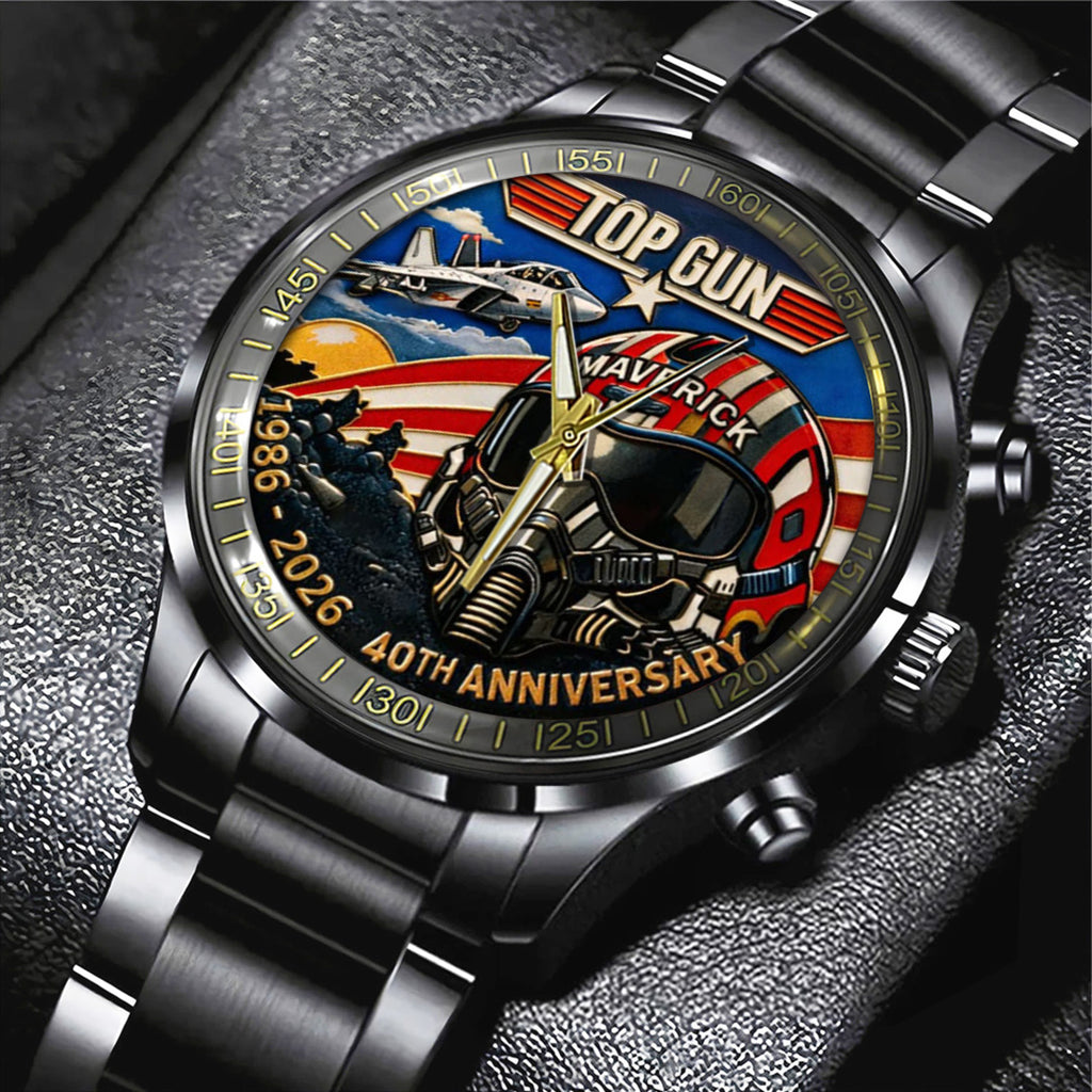 Top Gun 40th Anniversary 2026 Black Stainless Steel Watch – TANTN21293