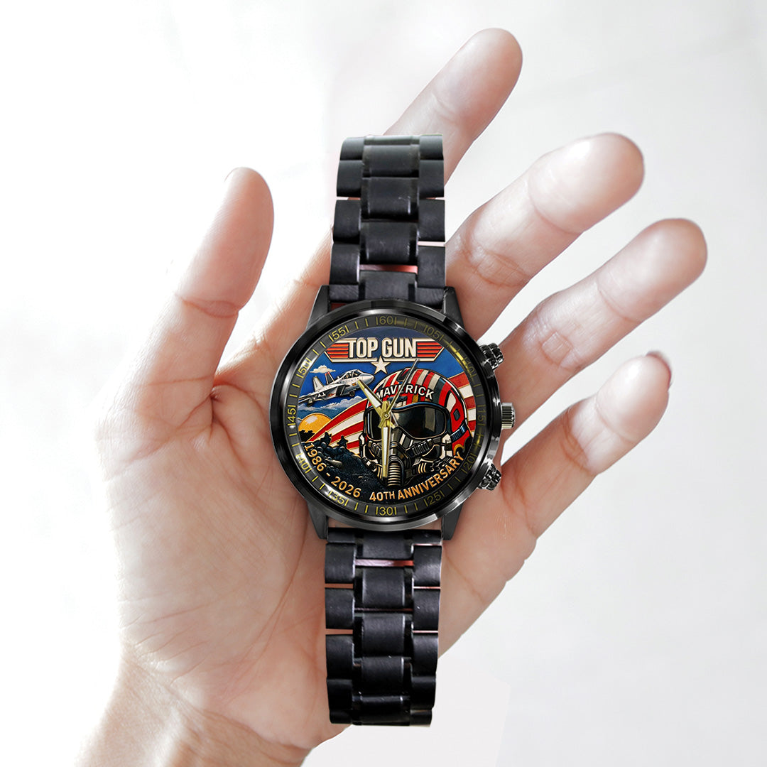 Top Gun 40th Anniversary 2026 Black Stainless Steel Watch – TANTN21293