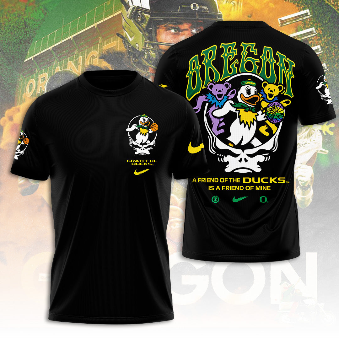 Oregon Ducks Men's Basketball x Grateful Ducks Steal Your Face 3D Apparel – TANTN21294