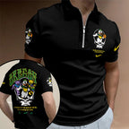 Oregon Ducks Men's Basketball x Grateful Ducks Steal Your Face Zip Polo Shirt – TANTN21295
