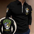 Oregon Ducks Men's Basketball x Grateful Ducks Steal Your Face Zip Polo Shirt – TANTN21295