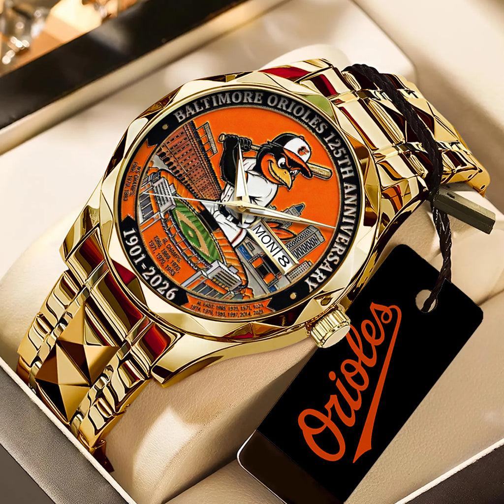 Baltimore Orioles 125th Anniversary 2026 Alloy Luxury Quartz Watch – TANTN21337