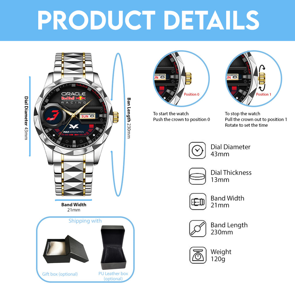 Red Bull Racing x Max Verstappen Alloy Luxury Quartz Watch – TANTN21374