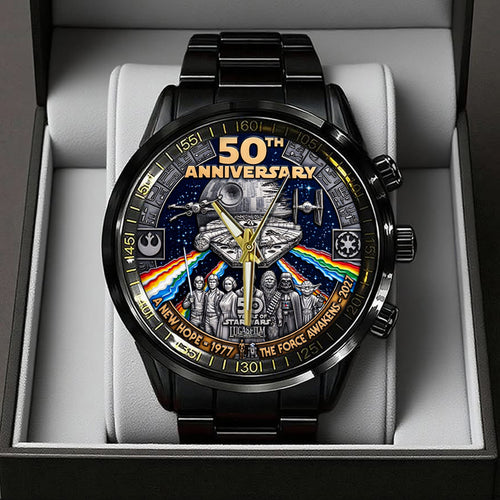 Star Wars 50th Anniversary Black Stainless Steel Watch – TANTN21523