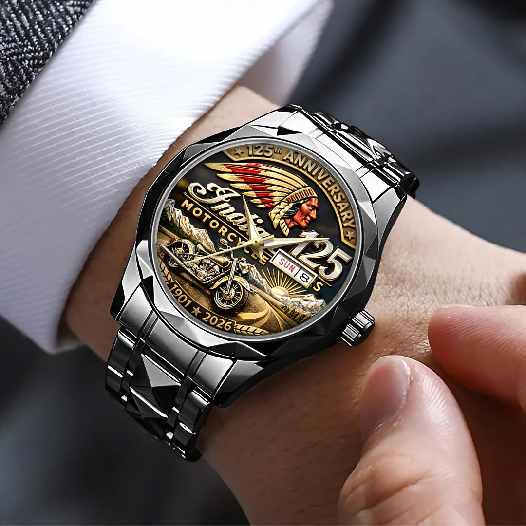 Indian Motorcycle 125th Anniversary Alloy Luxury Quartz Watch – TANTN21653