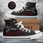 Indian Motorcycle 125th Anniversary High Top Canvas Shoes – TANTN21676