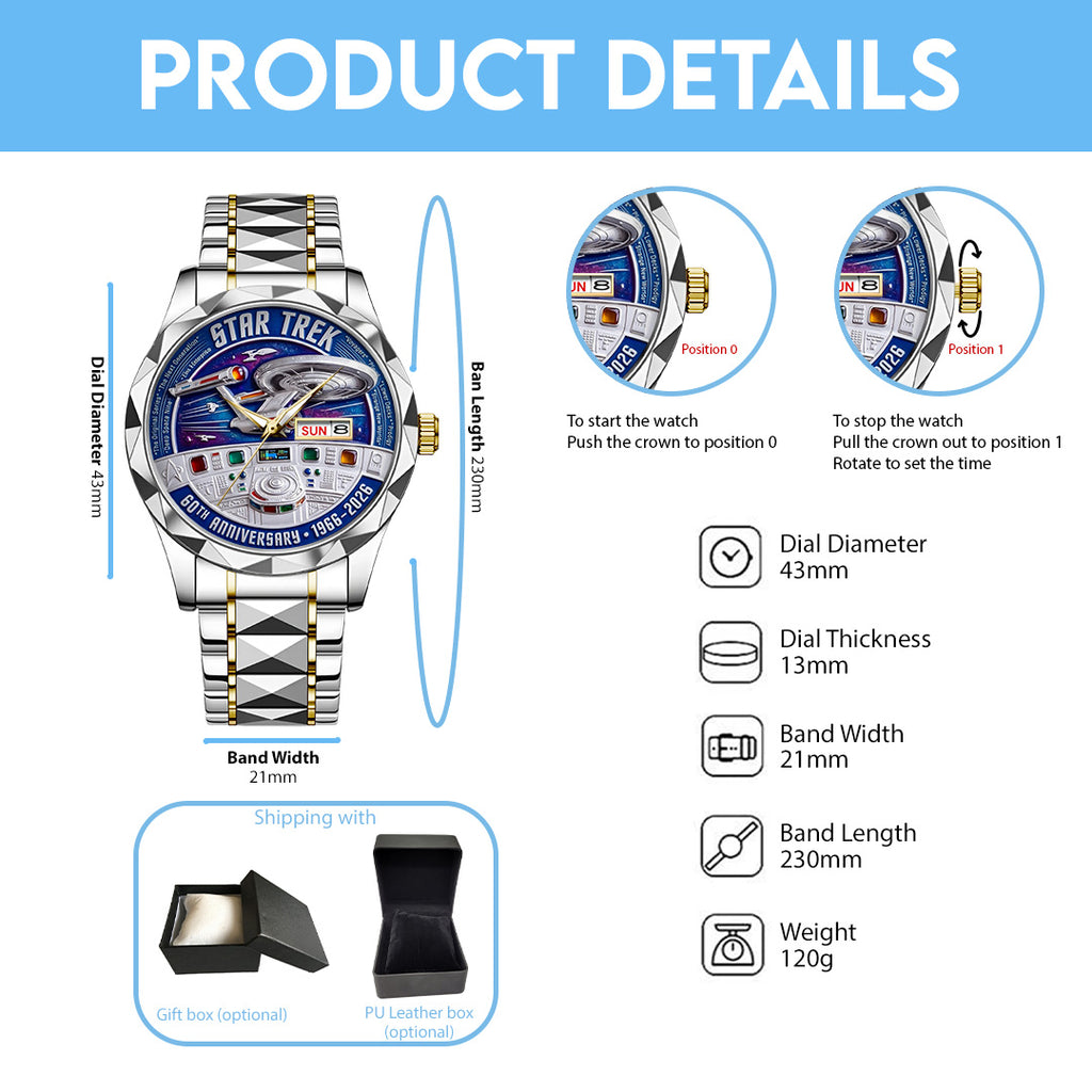 Star Trek 60th Anniversary Alloy Luxury Quartz Watch – TANTN22043