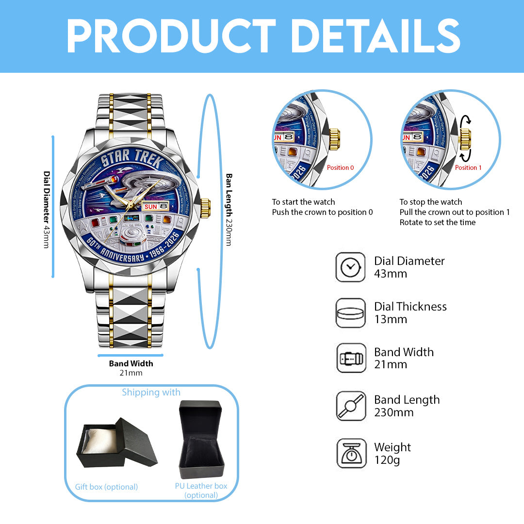 Star Trek 60th Anniversary Alloy Luxury Quartz Watch – TANTN22043