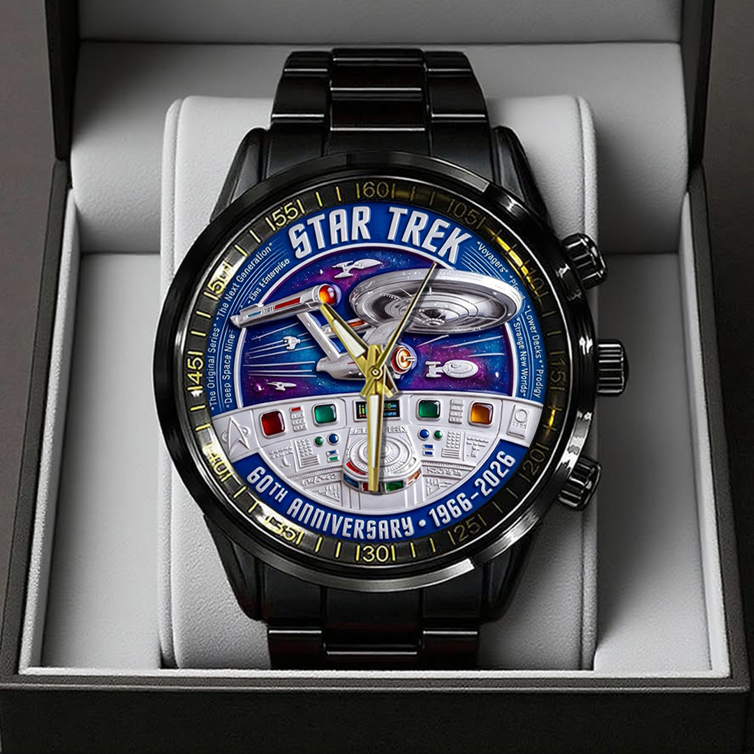Star Trek 60th Anniversary Black Stainless Steel Watch – TANTN22044