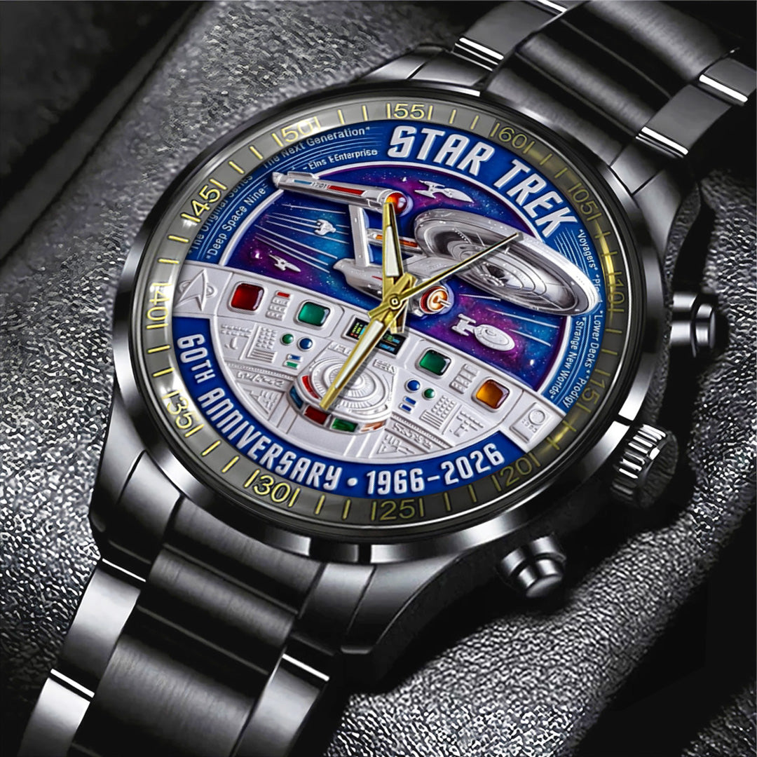 Star Trek 60th Anniversary Black Stainless Steel Watch – TANTN22044