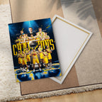 Michigan Wolverines 2026 Men's Basketball National Champions Rectangle Canvas With Inner Frame – TANTN22152