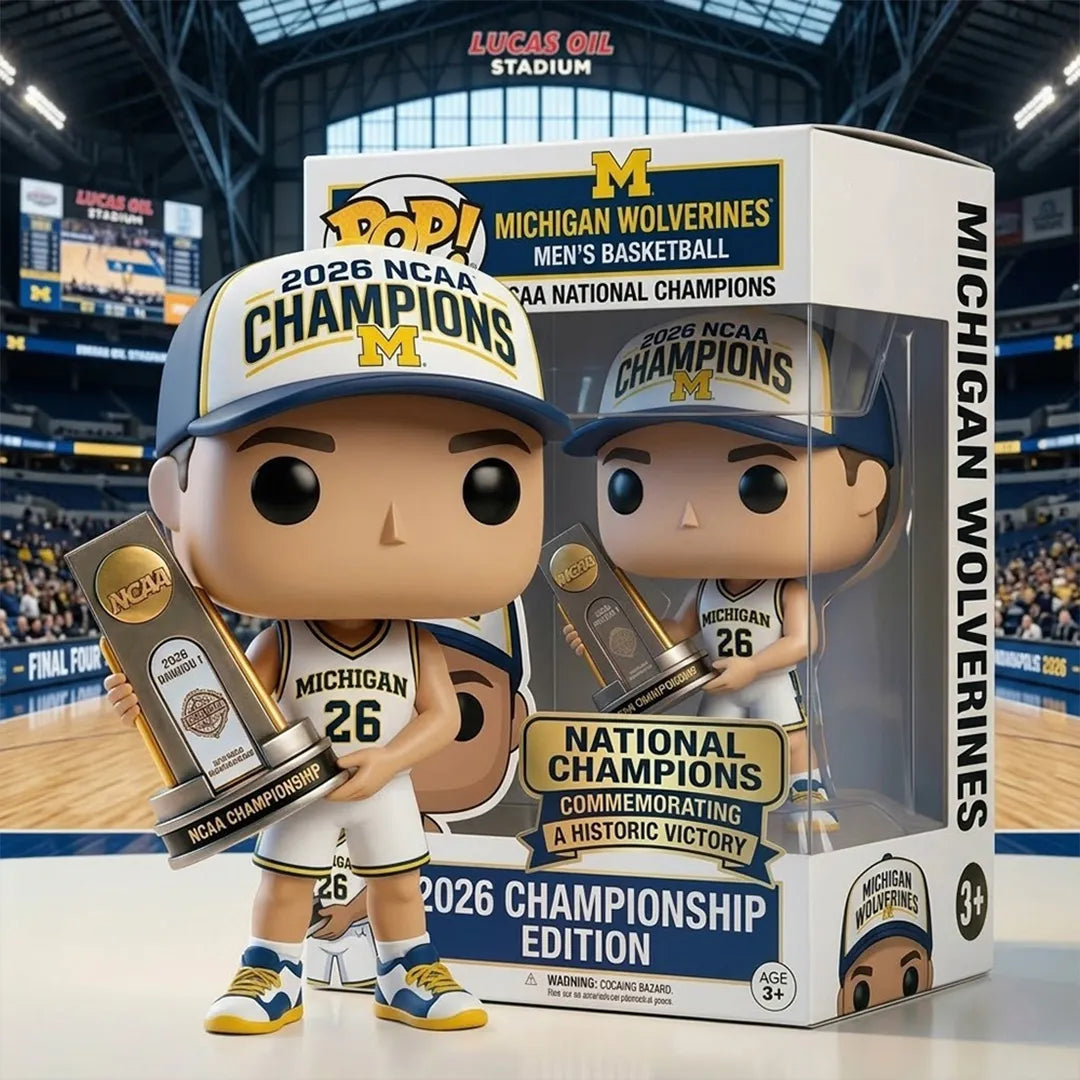 Michigan Wolverines 2026 Men's Basketball National Champions 3D Collectible Vinyl Figure – TANTN22159