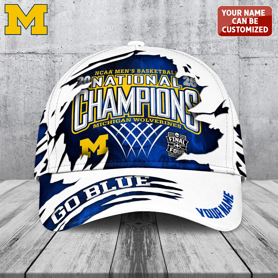 Personalized Michigan Wolverines 2026 Men's Basketball National Champions Classic Cap – TANTN22181