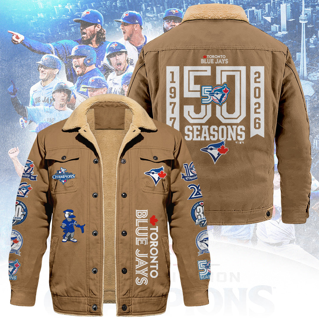 Toronto Blue Jays 50th Anniversary 2D Cargo Fleece Jacket – TANTN22271