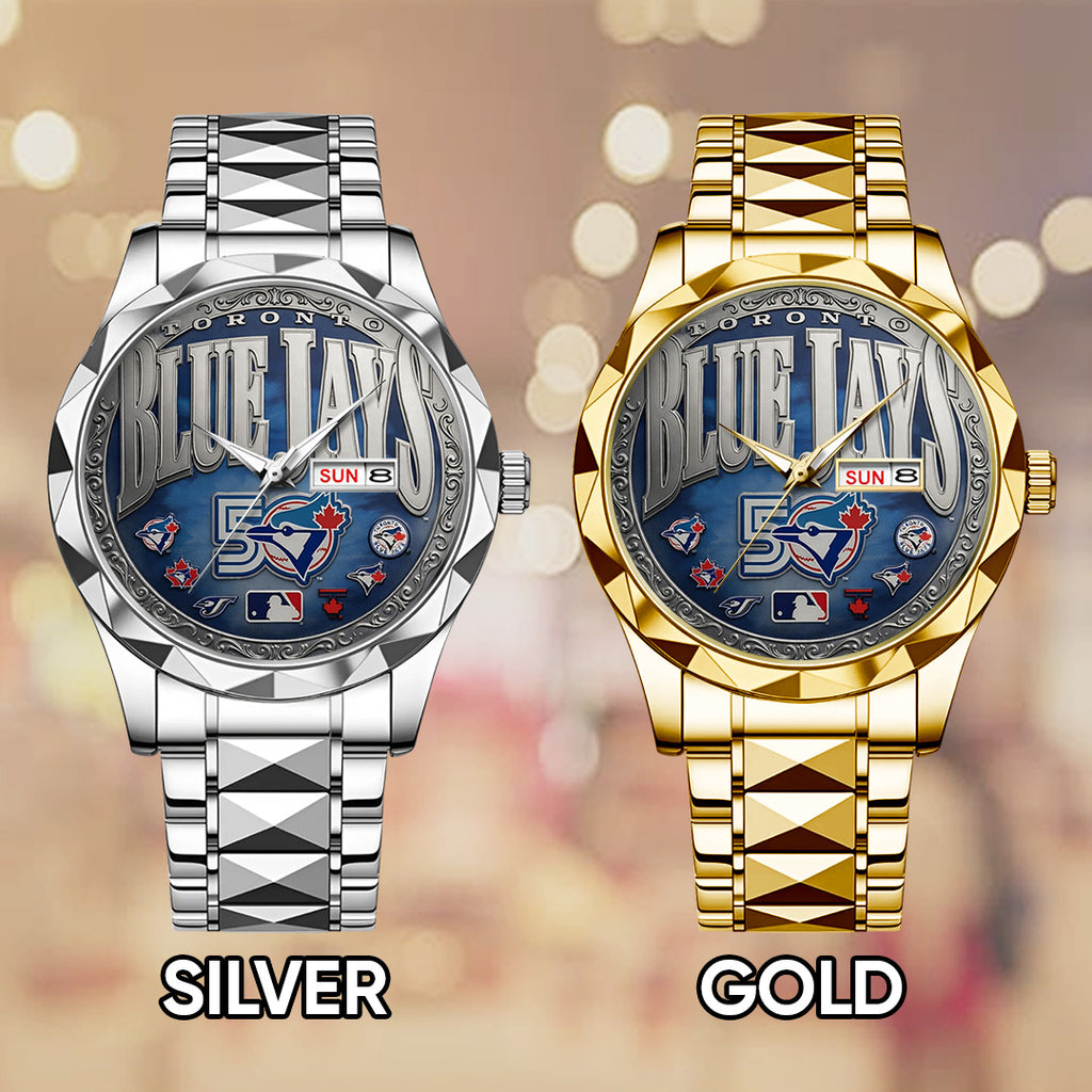 Toronto Blue Jays 50th Anniversary Alloy Luxury Quartz Watch – TANTN22422
